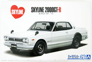 Aoshima #6106 1/24 Nissan KPGC10 Skyline HT2000GT-R '71 Plastic Model