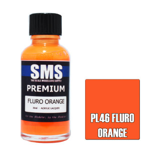 SMS #PL46 Premium Fluro Orange Acrylic Lacquer 30ml