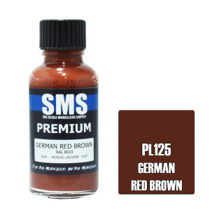 SMS #PL125 Premium German Red Brown Acrylic Lacquer 30mL SMS #PL125 Premium German Red Brown Acrylic Lacquer 30mL