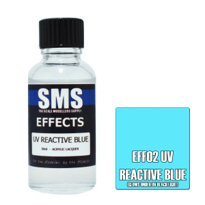 SMS #EF02 Effects UV Reactive Blue Acrylic Lacquer 30ml