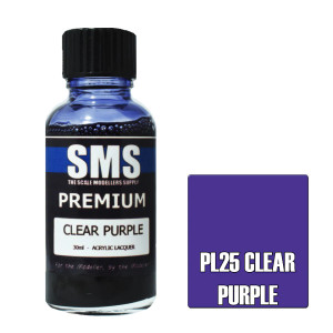 SMS #PL25 Premium Clear Purple Acrylic Lacquer-30ml SMS #PL25 Premium Clear Purple Acrylic Lacquer-30ml