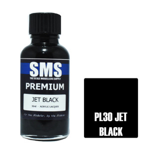 SMS #PL30 Premium Jet Black Acrylic Lacquer 30ml SMS #PL30 Premium Jet Black Acrylic Lacquer 30ml