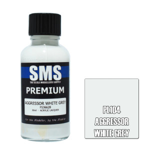 SMS #PL104 Premium Aggressor White Gray Acrylic Lacquer 30ml SMS #PL104 Premium Aggressor White Gray Acrylic Lacquer 30ml