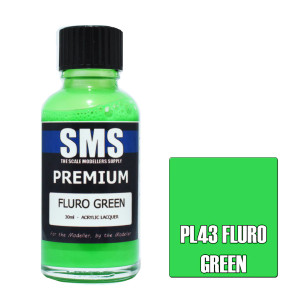 SMS #PL43 Premium Fluro Green Acrylic Lacquer 30ml SMS #PL43 Premium Fluro Green Acrylic Lacquer 30ml