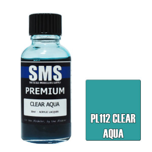 SMS #PL112 Premium Clear Aqua Acrylic Lacquer 30mL