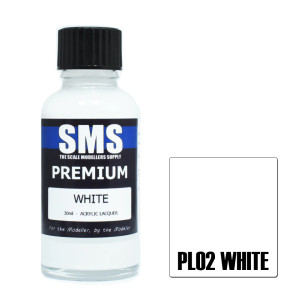 SMS #PL02 Premium White Acrylic Lacquer 30ml SMS #PL02 Premium White Acrylic Lacquer 30ml