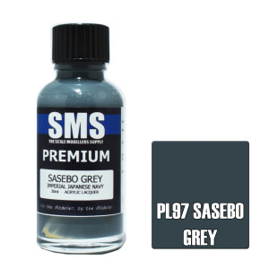 SMS #PL97 Premium Sasebo Grey Acrylic Lacquer 30ml