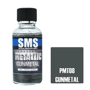 SMS #PMT08 Metallic Gunmetal Acrylic Lacquer 30ml
