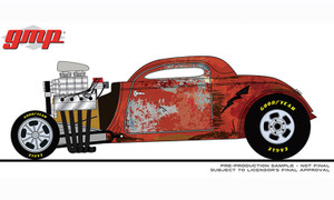 GMP # 18979 1/18 1934 Blown Altered Coupe Rusted Steel