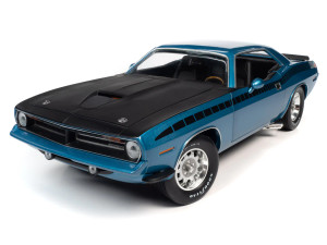 AutoWorld #AMM1225 1/18 1970 Plymouth AAR Cuda-Blue Fire Met. AutoWorld #AMM1225 1/18 1970 Plymouth AAR Cuda-Blue Fire Met.