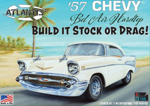 Atlantis Models # H1371 1/25  SCALE '57 CHEVY BEL AIR HARDTOP PLASTIC MODEL KIT
