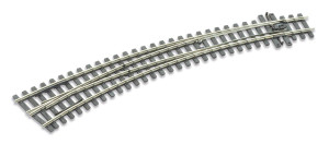 Peco #SL_E14867 HOm (12mm Gauge) Curved Left Hand Turnout Peco #SL_E14867 HOm (12mm Gauge) Curved Left Hand Turnout