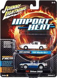 Johnny Lightning #JLSP169B 1/64 Import Heat Twin Pack Johnny Lightning #JLSP169B 1/64 Import Heat Twin Pack
