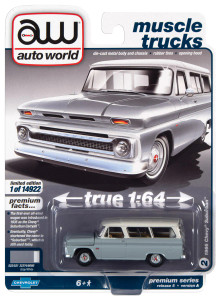 Auto World #AW64342 1/64 1966 Chevy Suburban-Grey/White Auto World #AW64342 1/64 1966 Chevy Suburban-Grey/White