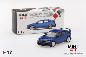 Mini GT #MGT00017-R 1/64 Honda Civic Type R (FK8) Aegean Blue Modulo Edition Mini GT #MGT00017-R 1/64 Honda Civic Type R (FK8) Aegean Blue Modulo Edition