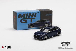 Mini GT #MGT00186 1/64 Audi RS6 Avant-Navarra Blue Met. Mini GT #MGT00186 1/64 Audi RS6 Avant-Navarra Blue Met.