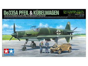 Tamiya # 25206 1/48 Dornier Do335A Pfeil and Kubelwagen Type 82 Set Tamiya # 25206 1/48 Dornier Do335A Pfeil and Kubelwagen Type 82 Set