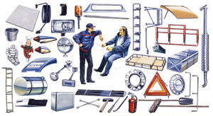 Italeri # 764 1/24 Truck Shop Accessories Italeri # 764 1/24 Truck Shop Accessories