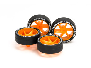 Tamiya #95152 Super Hard Low Profile Tyre & Wheel Set-Spiral