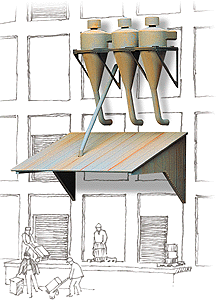 Walthers Cornerstone # 933-3510 HO Wall-Mount Industrial Dust Collector