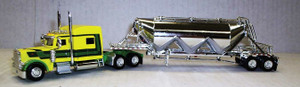 Trucks 'N' Stuff # SPEC013 HO Peterbilt 389 Sleeper Cab Tractor w/Pneumatic Bulk Trailer Trucks 'N' Stuff # SPEC013 HO Peterbilt 389 Sleeper Cab Tractor w/Pneumatic Bulk Trailer