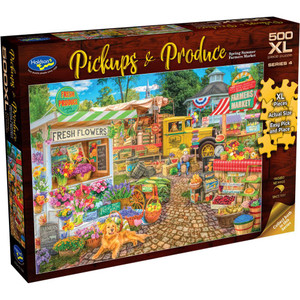 Holdson #77629 Pickups and Produce-Spring Summer Market 500XL Pce Puzzle Holdson #77629 Pickups and Produce-Spring Summer Market 500XL Pce Puzzle