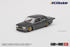 Mini GT #017 Datsun 510 Pro Street  GREDDY Gun Metal Grey