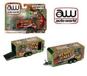 Auto World #AWSP106 1/64 Enclosed Trailer-Rat Fink Auto World #AWSP106 1/64 Enclosed Trailer-Rat Fink