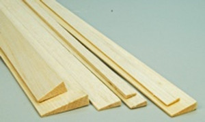 BalsaWood # 5 x 12.5  x 915 mm Trailing Edge- 1Pc