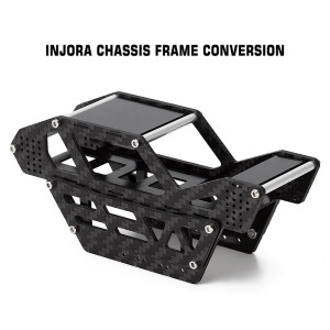 INJORA # SCX24 Carbon Fiber & Aluminum Chassis Kit Buggy Frame Roll Cage Body Shell INJORA # SCX24 Carbon Fiber & Aluminum Chassis Kit Buggy Frame Roll Cage Body Shell