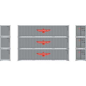 Athearn #ATH63385 HO 40' Smooth Side Containers, APL #1 (3) Athearn #ATH63385 HO 40' Smooth Side Containers, APL #1 (3)