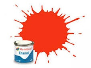 Humbrol Enamel #209 Gloss Fluorescent Fire Orange 14ml Tinlet Humbrol Enamel #209 Gloss Fluorescent Fire Orange 14ml Tinlet