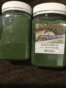 Scenic Textures #SF2 Fine Scenery Material - Mid Green 400cc Scenic Textures #SF2 Fine Scenery Material - Mid Green 400cc