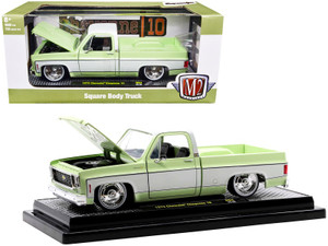 M2 Machines #40300-94A 1973 Chevy Cheyenne 10 Square Body Truck 1:24 White / Light Olive M2 Machines #40300-94A 1973 Chevy Cheyenne 10 Square Body Truck 1:24 White / Light Olive