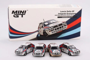 Mini GT #MGTS0002 1/64 4SET Lancia Delta HF Integrale Evoluzione Monte Carlo Rally 1992 Mini GT #MGTS0002 1/64 4SET Lancia Delta HF Integrale Evoluzione Monte Carlo Rally 1992