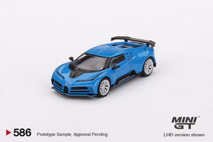 Mini GT #MGT00586 1/64 Bugatti Centodieci- Blu Bugatti