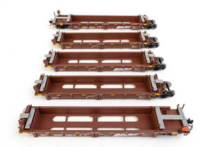 Walthers Mainline # 910-55662 HOThrall 5-Unit Rebuilt 40' Well Car - Ready to Run -- BNSF
