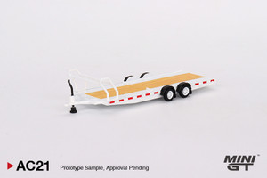 Mini GT #MGTAC21 1/64 Car Hauler Trailer-White Mini GT #MGTAC21 1/64 Car Hauler Trailer-White