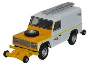 Oxford Rail #OR76ROR003B 1/76 Land Rover Defender British Rail Oxford Rail #OR76ROR003B 1/76 Land Rover Defender British Rail