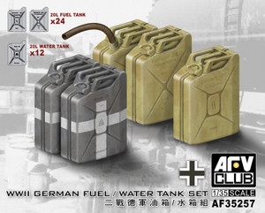 AFV Club # AF35257 1/35 WWII GERMAN FUEL/WATER TANK SET AFV Club # AF35257 1/35 WWII GERMAN FUEL/WATER TANK SET