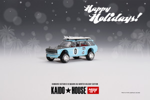 Mini GT #MGTKHMG092 1/64 Datsun KAIDO 510 Wagon 4x4 Winter Holiday Edition