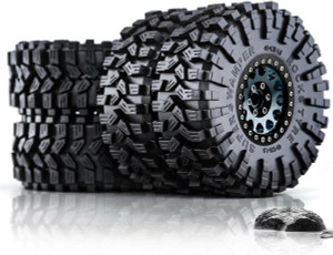 Toxic Rc # 4pcs 120mm 1.9" Metal Beadlock Wheel Rim Rubber Tire Set