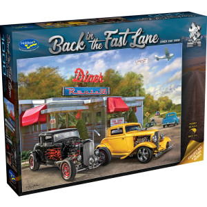 Holdson #77788 Dinner Car Show - Back in the Fast Lane Puzzle (1000pc Jigsaw)