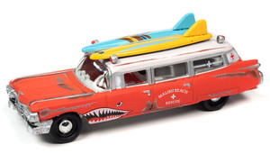 Johnny Lightning #JLSP256 1/64 1959 Cadillac Ambulance-Surf Shark Johnny Lightning #JLSP256 1/64 1959 Cadillac Ambulance-Surf Shark