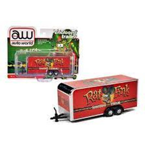 Auto World #AWSP093 1/64 Enclosed Trailer-Rat Fink Auto World #AWSP093 1/64 Enclosed Trailer-Rat Fink