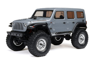 “Axial #AXI00002V3T3 1/24 SCX24 Jeep Wrangler JLU 4X4 Rock Crawler Brushed RTR Gray