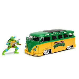 Jada # 31786 1/24 1962 Volkswagen Bus w/Leonardo Figurine - Teenage Mutant Ninja Turtles