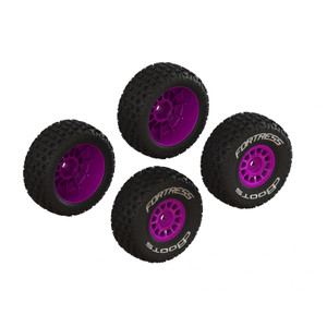 ARRMA # ARA-2024 (Purple) dBoots 'FORTRESS' Tire Set Glued, Option (2 Pairs) ARRMA # ARA-2024 (Purple) dBoots 'FORTRESS' Tire Set Glued, Option (2 Pairs)