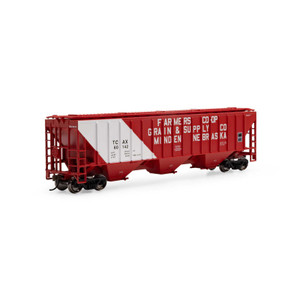 Athearn # ATH22276 HO PS4740 Covered Hopper, TCAX #60033 Athearn # ATH22276 HO PS4740 Covered Hopper, TCAX #60033