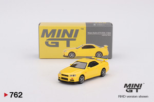 Mini GT #MGT00762 1/64 Nissan Skyline GT-R (R34) V-Spec Lightning Yellow